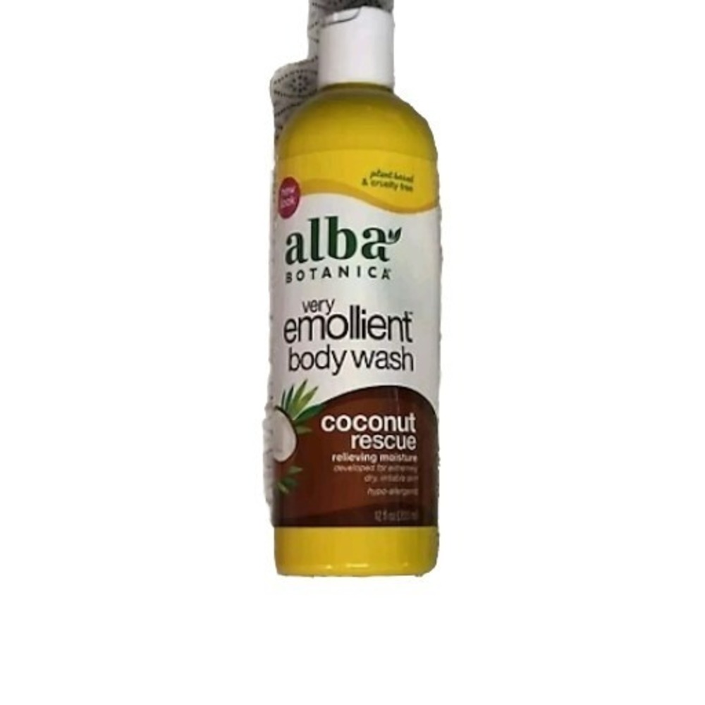 Alba Botanica Very Emollient Body Wash Coconut Rescue 12 oz Hypo Allergenic‎ NEW